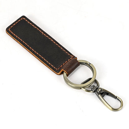 Genuine leather vintage key chain