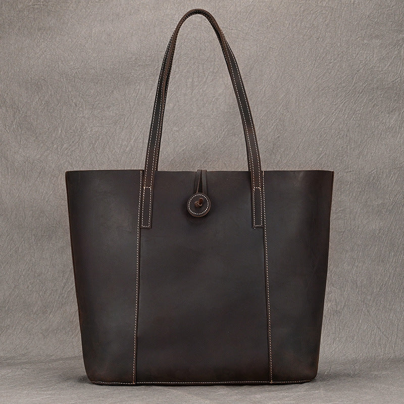 Genuine leather tote bag