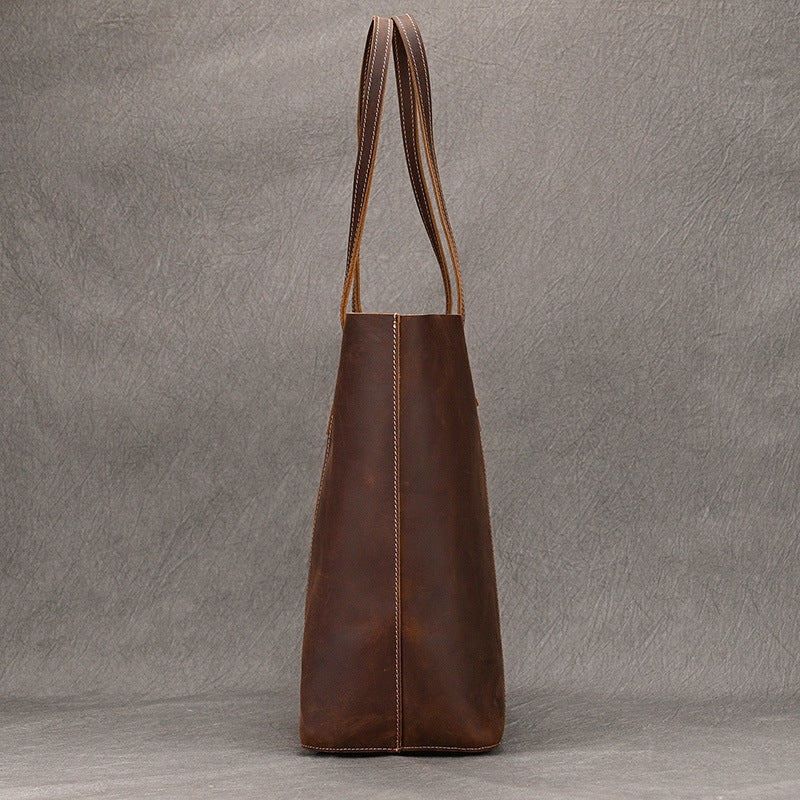 Genuine leather tote bag