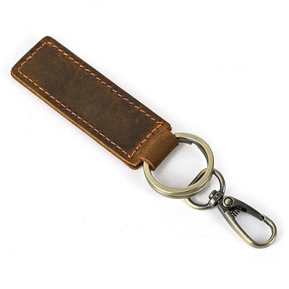 Genuine leather vintage key chain