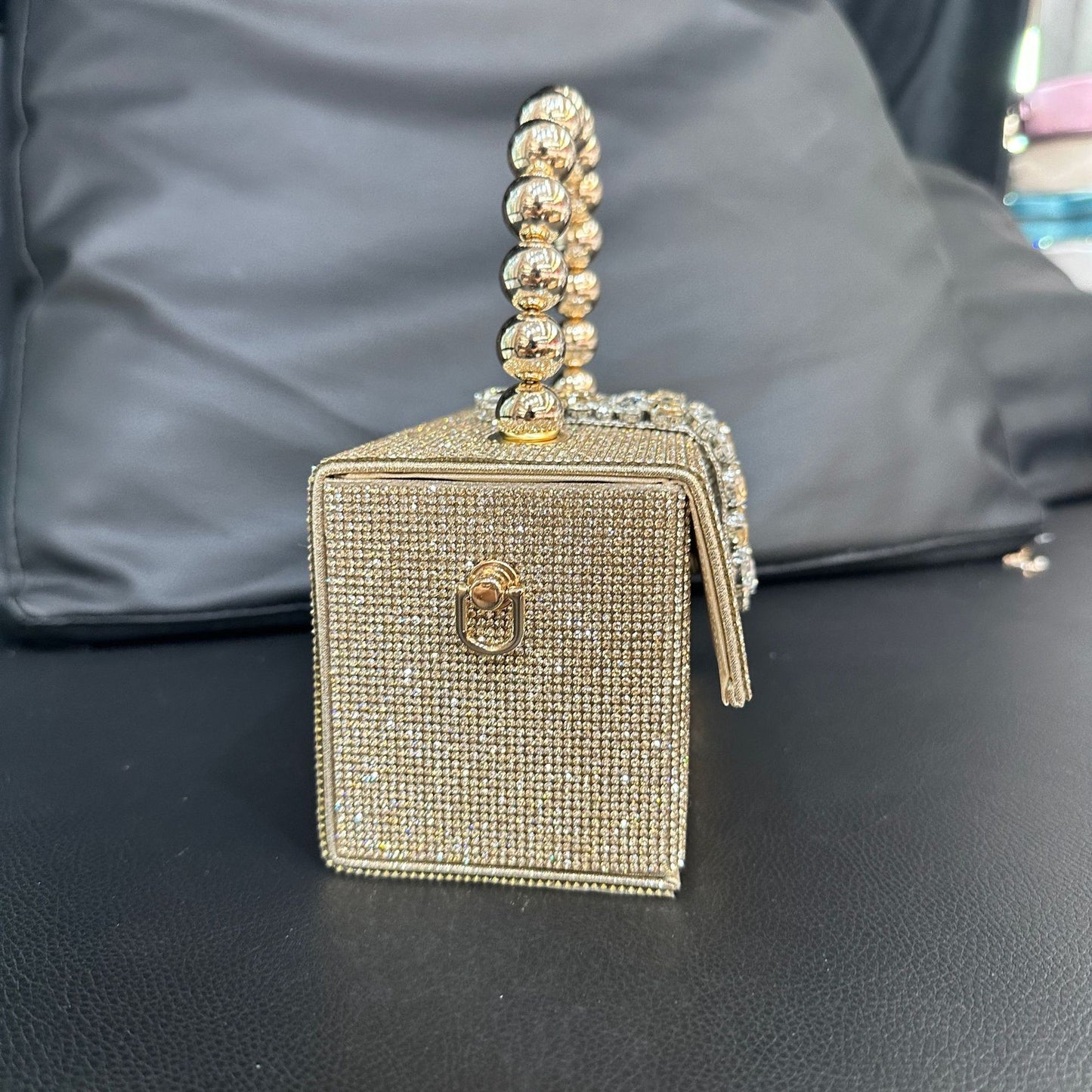 Diamond studded shiny bag