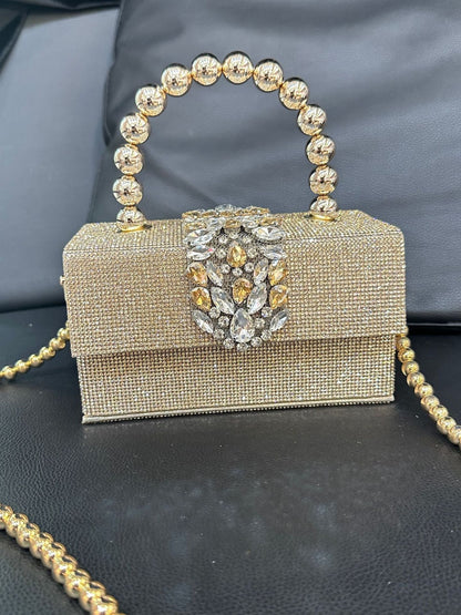 Diamond studded shiny bag