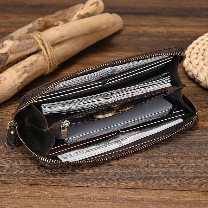 Retro Embossed Fashion Long Wallet