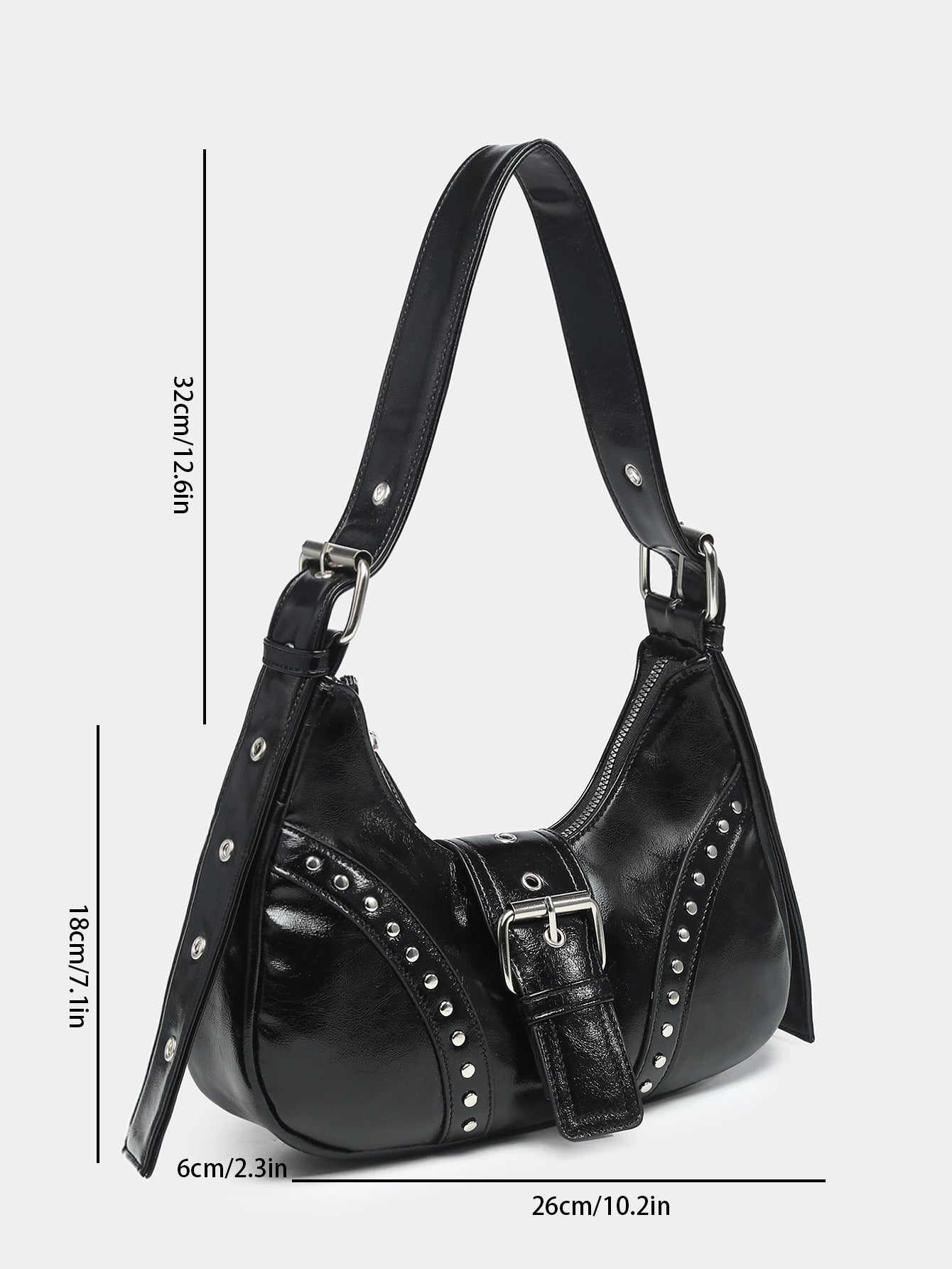 punk style rivet decoration bag