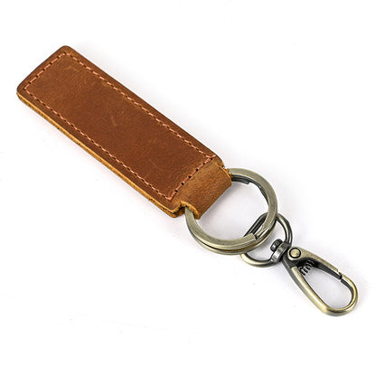 Genuine leather vintage key chain